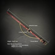 Daluse [Arlo] Gold Ring Chain Red Snake Pattern Leather Choker Size