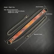 Daluse [Mavis] Gold Speckled Purple Orange Snake Leather Adjustable Chain Choker And Snake Pattern Cuff Combination