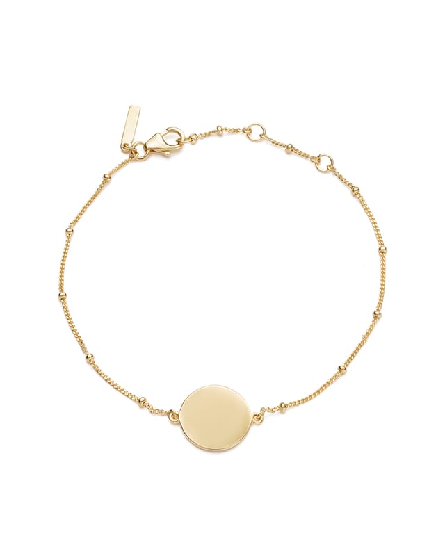 Gold disc bracelet