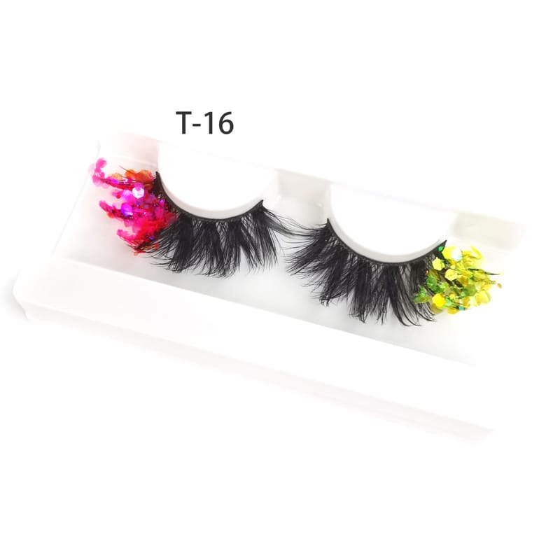 T (20mm Fluorescent Glitter Faux Mink Lashes) 