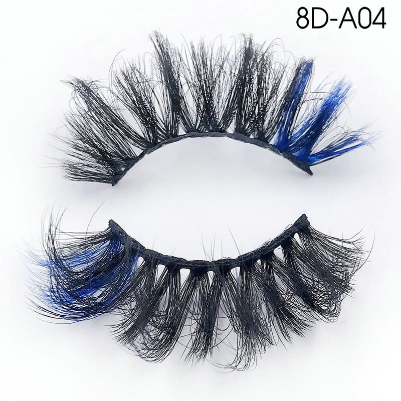 8DA (25mm Fluffy Colored Faux Mink Lashes)