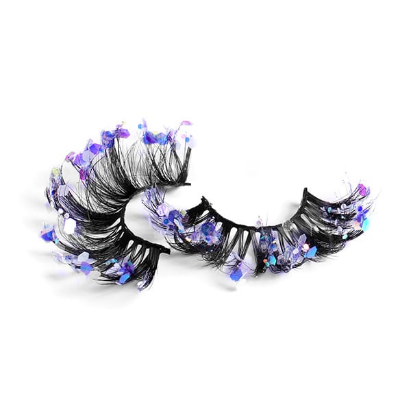 Night (Sequins Glitter Fluffy Faux Mink Lashes)