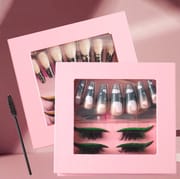 Glitter Eyeliner Lash Sticker And Nails Set