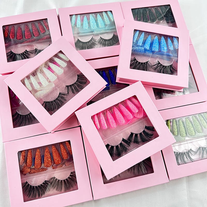 Faux Mink Lashes And Nails Set-2
