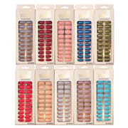 24 Color Metallic Color Press On Nails