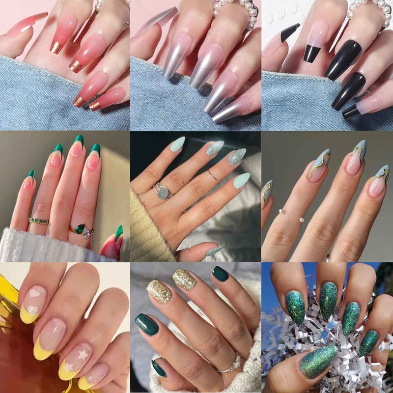 47 Styles Ballerina Luxury Coffin Queen Style Press On Nails-Y6