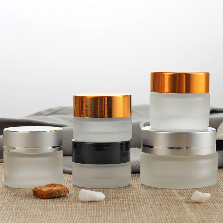 Face Cream Cosmetics Empty Frosted Glass Bottles