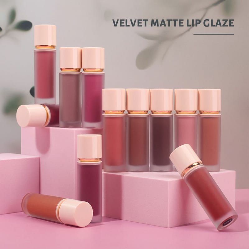 12 Color Long-Wearing Never-Sticky Velvet Matte Lip Glaze ﻿