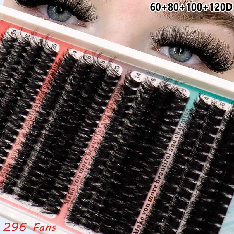 WHT (4 Lengths Mix Fluffy Curly DIY Lash Clusters)