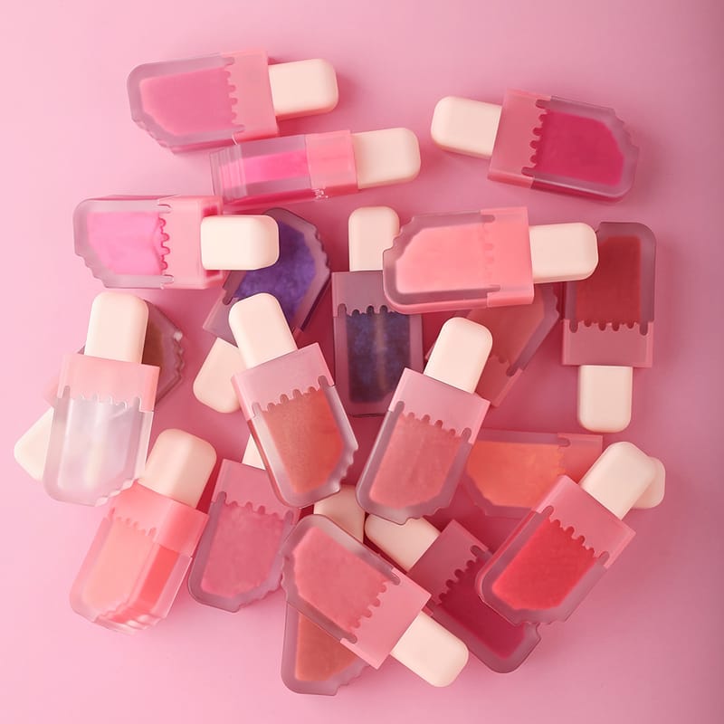22 Color Ice Cream Shape Pudding Glossy Glitter Lip Gloss