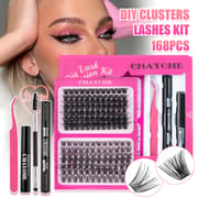 TZ020 (168 Clusters 10-16mm D Curl Mix DIY Lash Clusters Kit)