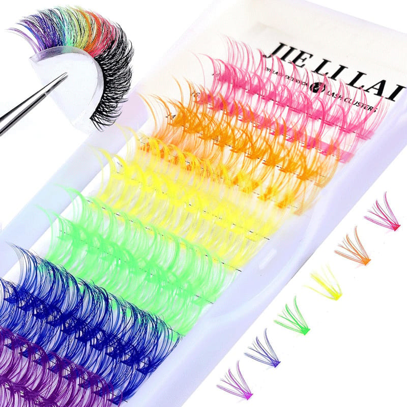 A05 (7 in 1 D Curl Colored DIY Lash Clusters)