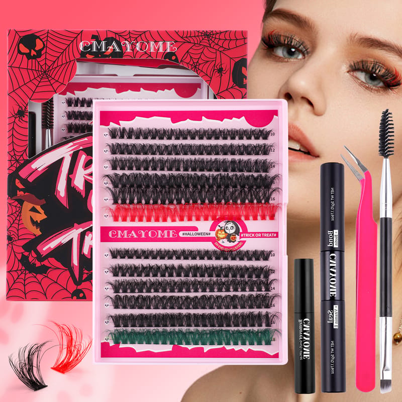 TZYW (10-18mm D Curl Fluffy Colored DIY Lash Clusters Kit)