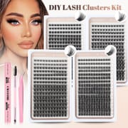 TZ (4 Styles 8-18mm DD Curl DIY Lash Clusters Kit)