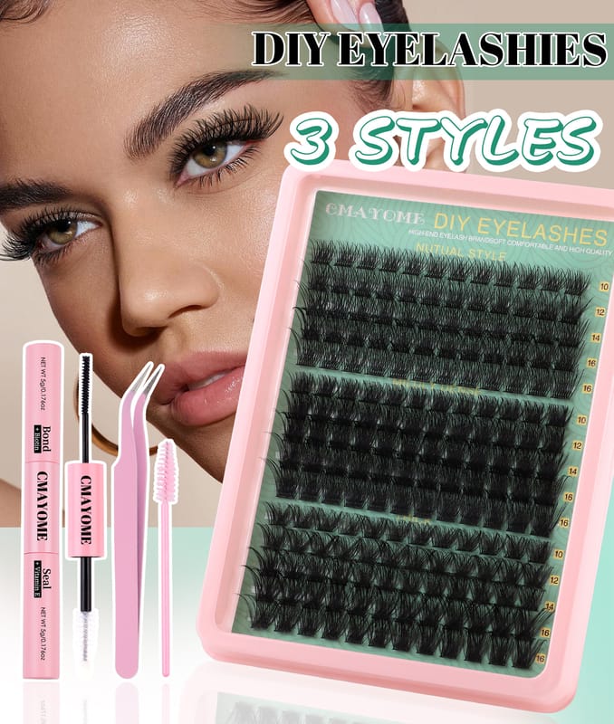 SET404 (3 Styles Fluffy & Curly DIY Lash Clusters Kit)