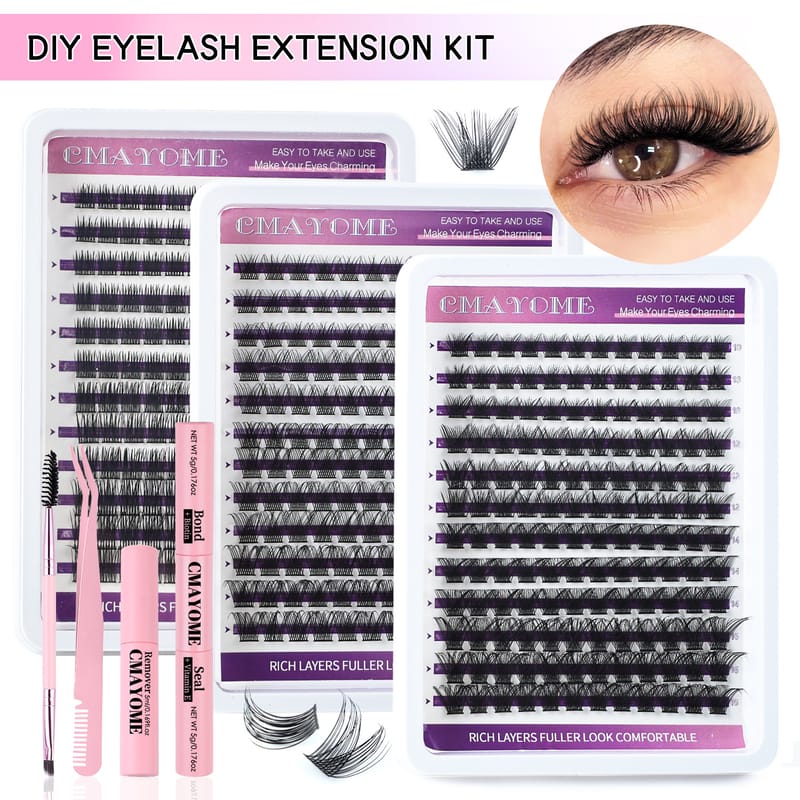 TZ (3 Styles 10-16mm Natural DIY Lash Clusters Kit)