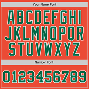 Custom Orange Kelly Green-White Authentic Throwback Basketball Jersey