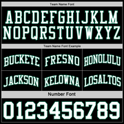 Custom Reversible Black White-Kelly Green Double Side Basketball Jersey