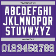 Custom Purple Gray-White Authentic Throwback Basketball Jersey