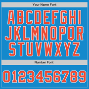 Custom Blue Orange-White Authentic Throwback Basketball Jersey