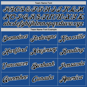 Custom Blue Black-White Authentic Throwback Basketball Jersey