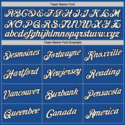 Custom Blue White-Black Authentic Throwback Basketball Jersey