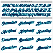 Custom White Navy-Teal Authentic Throwback Basketball Jersey