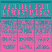 Custom Teal Pink Round Neck Sublimation Basketball Suit Jersey