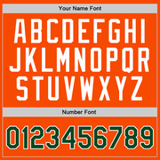 Custom Orange Green-White Authentic Throwback Basketball Jersey