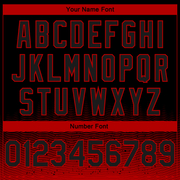 Custom Black Red Fade Fashion Authentic City Edition Basketball Jersey