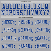 Custom Gray Royal-White Authentic Throwback Basketball Jersey