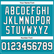 Custom Teal White-Black Authentic Throwback Basketball Jersey