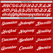 Custom Red White Authentic Throwback Basketball Jersey