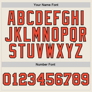 Custom Cream Orange-Black Authentic Throwback Basketball Jersey