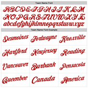 Custom White Red Authentic Throwback Basketball Jersey