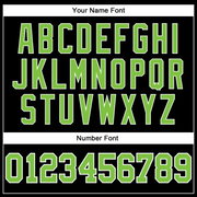 Custom Black White Pinstripe Neon Green-White Authentic Basketball Jersey