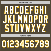 Custom Olive White-Gold Authentic Throwback Salute To Service Basketball Jersey