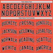 Custom Orange Black-White Authentic Throwback Basketball Jersey