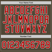 Custom Olive Red-White Authentic Throwback Salute To Service Basketball Jersey