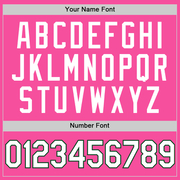 Custom Pink White-Green Authentic Throwback Basketball Jersey