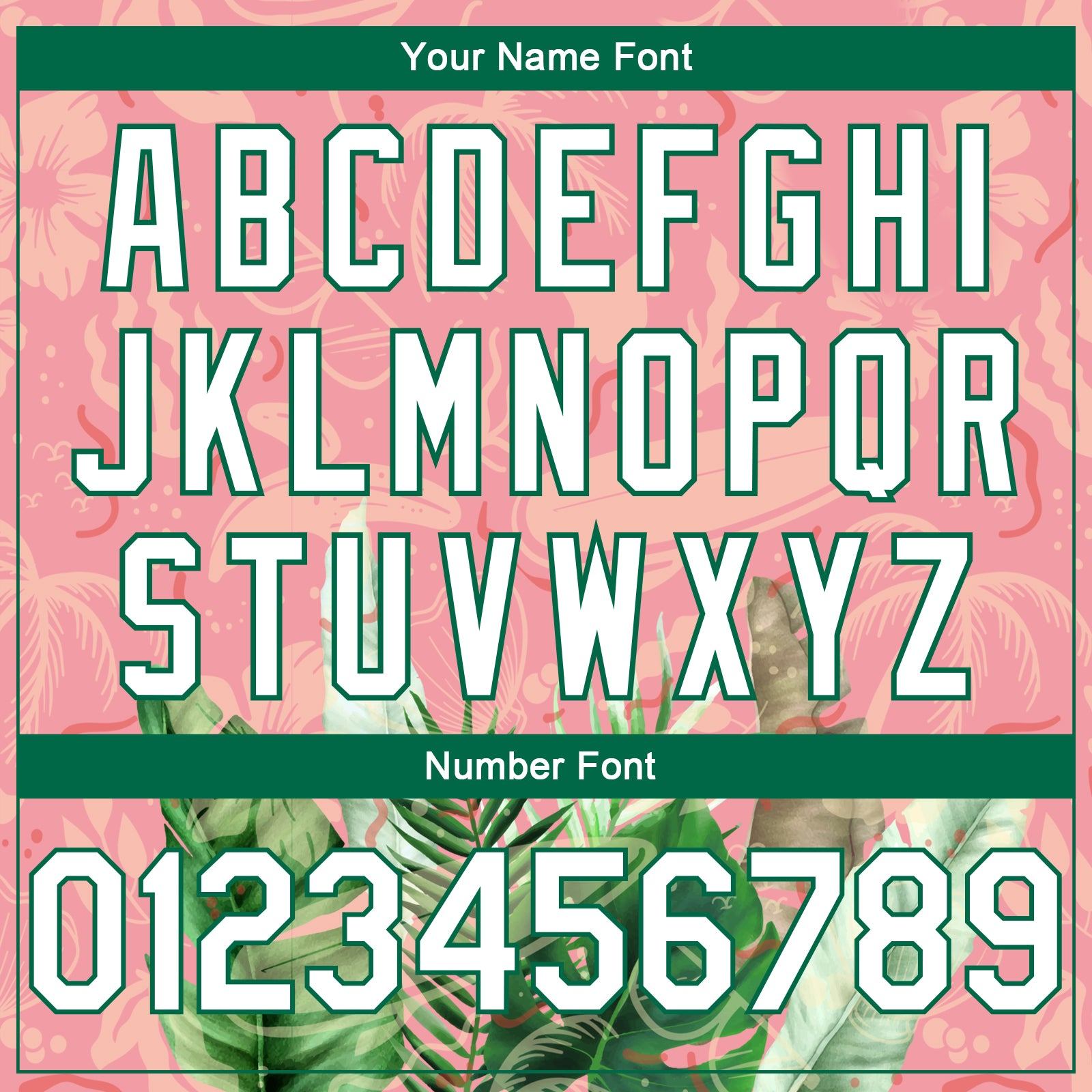 Custom Medium Pink White-Kelly Green 3D Pattern Tropical Hawaii Leaves Authentic Basketball Jersey