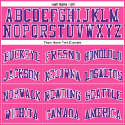 Custom Pink White Pinstripe Purple-White Authentic Basketball Jersey