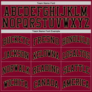 Custom Maroon Black-Old Gold Authentic Throwback Basketball Jersey