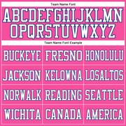 Custom Pink White-Royal Mesh Authentic Football Jersey