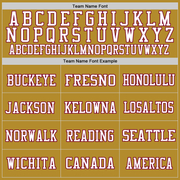 Custom Old Gold Maroon-White Mesh Authentic Throwback Football Jersey