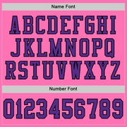 Custom Pink Purple-Black Mesh Authentic Football Jersey