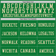 Custom Grass Green Vintage USA Flag Cream-Red Mesh Authentic Throwback Football Jersey