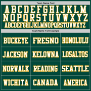 Custom Green Gold-White Mesh Authentic Football Jersey