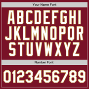 Custom Maroon Old Gold-Black Authentic Throwback Basketball Jersey