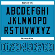 Custom Panther Blue Panther Blue-Black Mesh Authentic Football Jersey